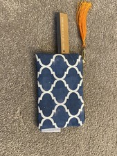 New Cath Kidston Blue and Pink Cotton Coated Pretty Floral Wallet Purse Flowers