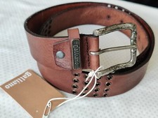 A rare Italian Galliano designer leather belts for men, RRP £135.
