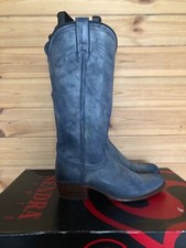 Sendra Leather Cowboy Boots Size UK 4.5 Blue Womens Country USA Trucker