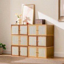 Bamboo Storage Cabinet Unit W/