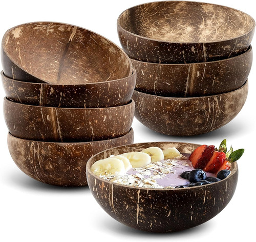 Natural coconut bowls set - natural,
