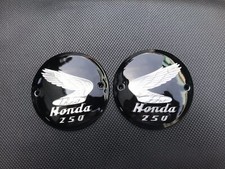 Honda C71 C72 CA72 CB72 CB250 CD250 CL72 L/R Fuel Tank Badges Emblem NEW Silver