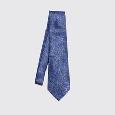 Stefano Ricci Luxury Collection Tie Dark Blue Paisley Silk Classic Made in Italy