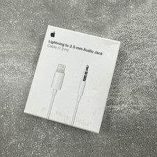 GENUINE APPLE LIGHTNING TO 3.5MM AUDIO JACK CABLE ADAPTER - WHITE A1879