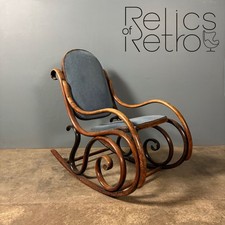 Early Victorian Beech Thonet Bentwood Rocking Chair Antique