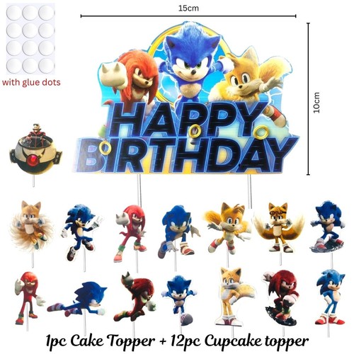 Sonic hedgehog cake topper - sonic,