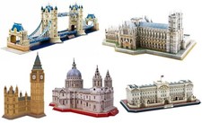 3D Puzzles Model Westminster Abbey Big Ben Tower Bridge Buckingham Palace London