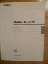 SONY MDS-JA3ES MINI DISC MINIDISC PLAYER USER MANUAL GERMAN DUTCH ITALY SWEDEN
