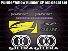 Gilera Runner SP Stickers Decals, Yellow & Purple  AUTOCOLLANT ETICHETTA 
