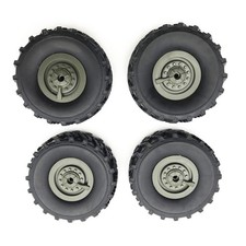 4Pack Rubber Wheel Rim Tires Tyres for WPL B-36 B36 B36K 1/16 RC Car Ural Truck