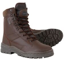 Brown Army Cadet Boots Leather Combat Patrol Military Work Security Boys Mens