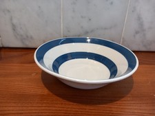 Staffordshire Chef Ware Blue White Striped Cereal Bowl Dessert Dish 16.5 X 5cm
