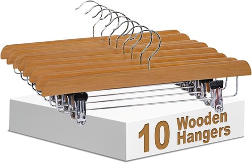 Wooden clamp trouser - , hangers