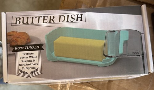 Rotating lid butter dish - rotating,