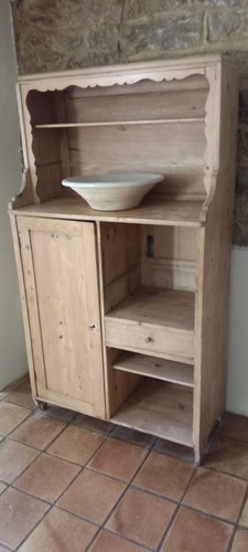 Vintage pine dresser cupboard - pine,