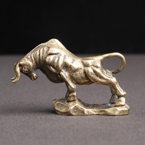 Brass bull statue - statue, bullfighting