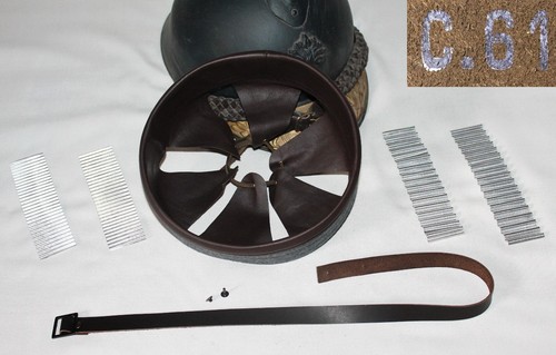 Leather brown liner helmet