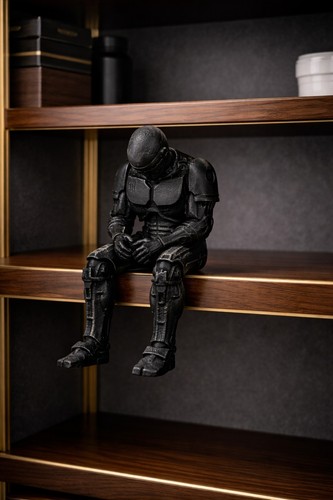 Sad robocop ledge sitter - sad, –