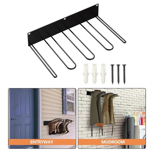 Wall mounted boot rack - wall,
