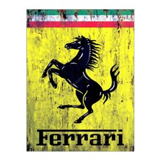 Metal Tin Sign Plaque Ferrari