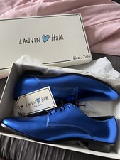 Lanvin H&M Metallic Men's Dress Lace-Up Shoes SIZE US 11.5 NEW IN BOX W/ TAGS