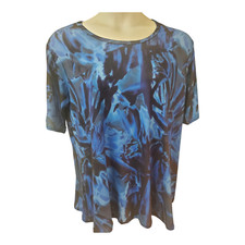 Women's Round Neck Tee Top Short sleeve Fashion All Colours Prints Sizes 12-26