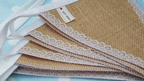 Hessian lace fabric - &,