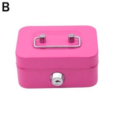 Metal Cash Box Money Bank Deposit Steel Tin Security Safe Petty Key Lockable