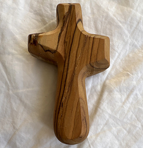 Wooden holding cross - holding,