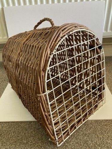 Vintage wicker cat travel - vintage,