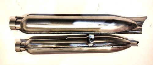 Pair mufflers exhaust steel - of,