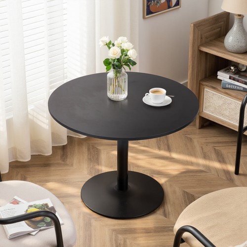 Wooden round dining table - round,