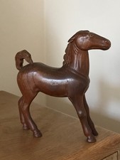 ANTIQUE WOODEN HORSE FIGURE