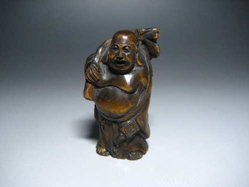 Antique japanese netsuke hotei - japanese,