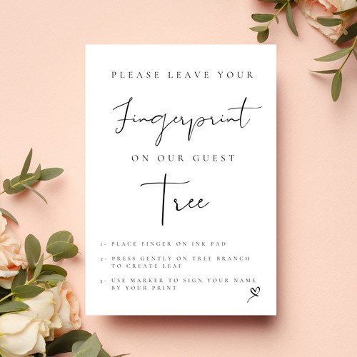Wedding sign fingerprint - sign,