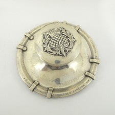 OMAR RAMSDEN c1924 English Arts & Crafts Movement Sterling Inkwell Thistle