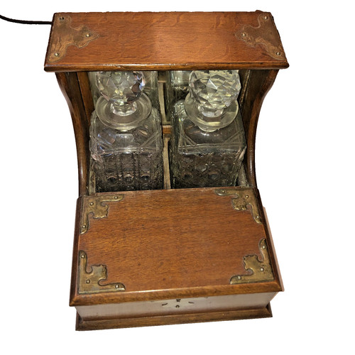 Antique oak games tantalus two - oak,