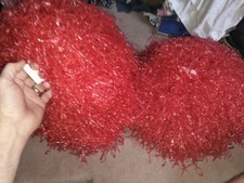 Cheerleader Pom Poms Large Red