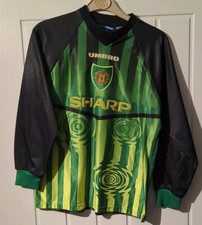 Manchester United Goalkeeper Shirt 1997 1998 Umbro Genuine Size 12 13