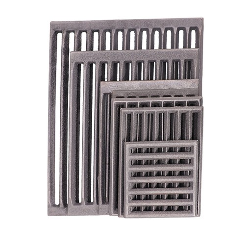 Square cast iron fire grate - cast,