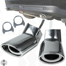PREMIUM Twin Exhaust Tail Pipe tips for Range Rover Sport L320 TDV6 TDV8 Diesel
