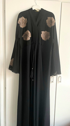 Black full cover satin - , burka