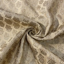 Luxurious 2m Piece - Ornamental Gold Indian Banarsi Brocade Fabric FC030