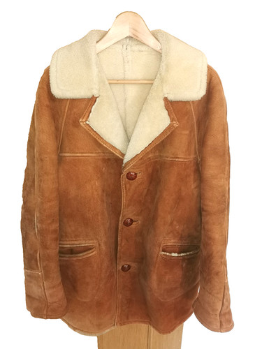 Vintage sheepskin coat mens - vintage,