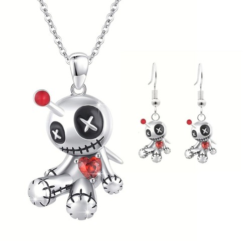 Voodoo doll necklace and - doll,