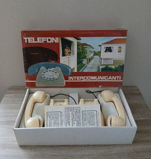 Vintage Telephone Set, 2 Dial Handsets In Box, Stage Prop, Display Ornaments
