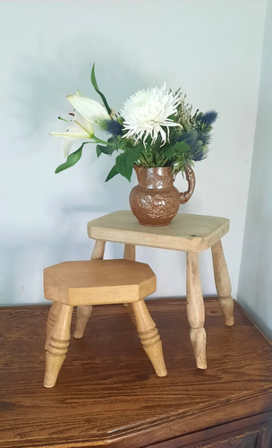 Vintage rustic wooden milking - vintage,