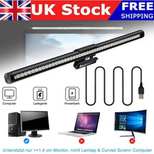 LED Desk Lamp USB Computer Laptop Monitor Screen Clamp Light Bar Dimmable 44cm