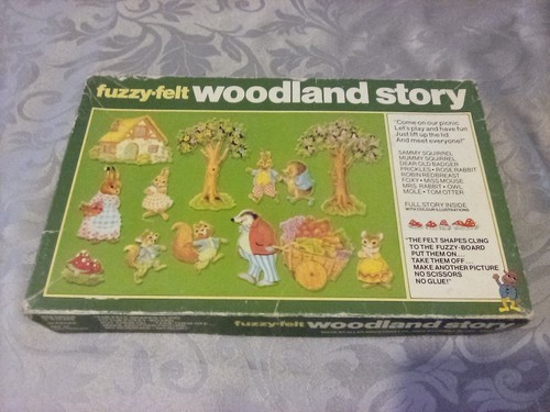 Vintage fuzzy felt woodland - fuzzy,