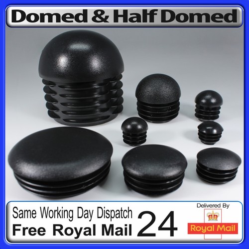 Domed round plastic - domed, caps